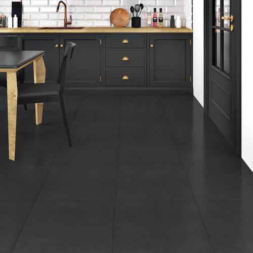 Vista 7 de Azulejos de vinilo autoadhesivos de mármol negro para baño, azulejos de vinilo autoadhesivos para despegar y pegar, azulejos de azulejos extraíbles