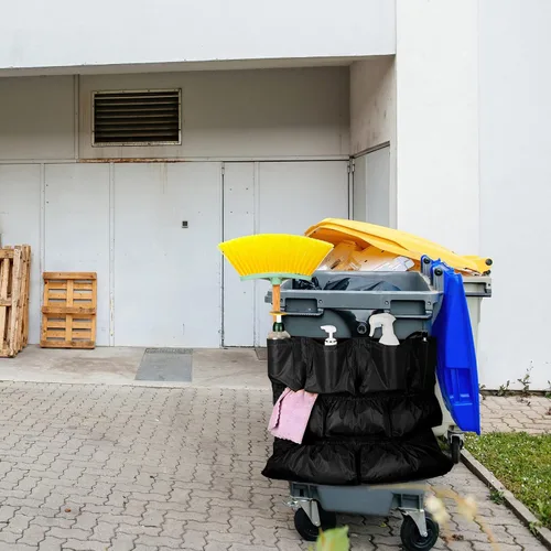 Vista 7 de Frienda Bolsa de limpieza para contenedores de basura, organizador de almacenamiento de basura, organizador de almacenamiento, se adapta a latas