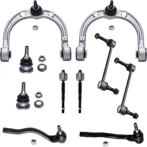 Vista 219 de Detroit Axle - Kit de suspensión delantera de 10 piezas para Chevrolet Trailblazer GMC Envoy 2004-2007 2005 2006 Soportes de brazo de control