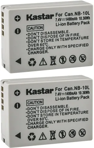 Vista 5 de Kastar Paquete de 1 batería NB-10L de 7.4 V 1400 mAh de repuesto para Canon PowerShot G1 X, PowerShot G3 X, PowerShot G15, PowerShot G16, PowerShot