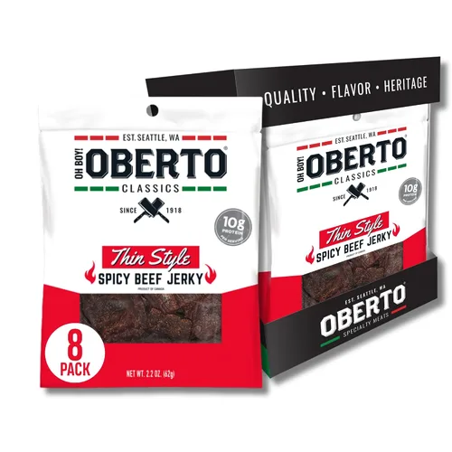 Vista 11 de ¡Oh chico! Oberto Classics Thin Style Original Beef Jerky, 1.2 onzas (Pack de 8)