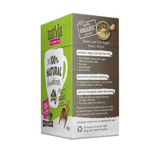 Vista 5 de NATIVA Stevia Edulcorante 40 varillas, 80 GR