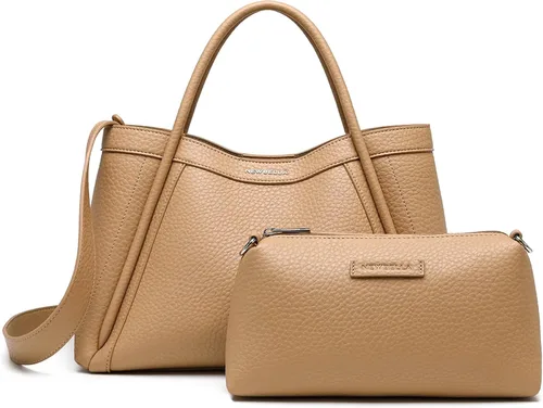 Vista 25 de NEWBELLA Kelly Bolsa Tote de Cuero Vegano para Mujeres - Elegante Bolsa Versátil de Transporte con Asa Superior, Bolso de Hombro Hobo con Monedero