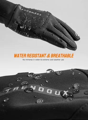 Vista 2 de TRENDOUX Guantes de invierno para hombres y mujeres con pantalla táctil guantes para correr para clima frío guantes cálidos guantes de trabajo