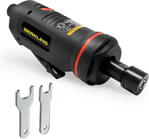 Vista 9 de BT 6321-7 - Amoladora neumática recta extra larga de 1/4 pulgadas - Amoladora neumática de grado profesional con control de velocidad variable
