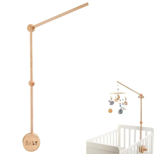 Vista 12 de Móvil de bebé para cuna Cuna de bebé, cuna de bebé, luna de estrella móvil para bebés niños y niñas Decoración bohemia para guardería Juego