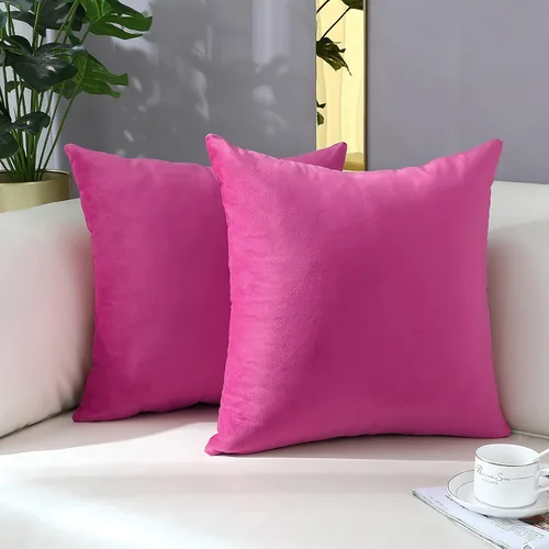 Vista 15 de mixeoo Comfy - Juego de 2 fundas de almohada decorativas de terciopelo grueso sólido y grueso, súper suaves, decoración del hogar para sofá, sala