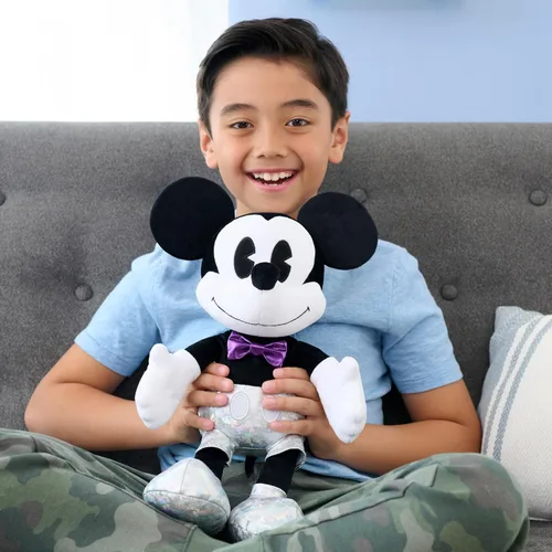 Vista 2 de Disney100 Years of Wonder Mickey Mouse - Animal de peluche grande, juguetes para niños a partir de 2 años Just Play