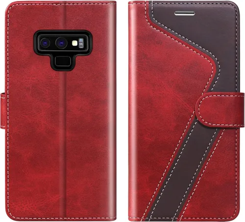 Vista 24 de Funda tipo cartera para Samsung Galaxy Note 8, funda de piel con bloqueo RFID, soporte magnético con tapa abatible, a prueba de golpes, compatible