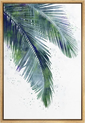 Vista 34 de SIGNWIN Lienzo enmarcado para pared, diseño de planta de bosque de montaña verde pastel, naturaleza, ilustraciones de área silvestre, arte moderno