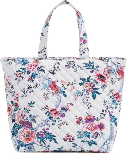 Vista 7 de Vera Bradley Lonchera de algodón para mujer, diseño a cuadros de amatista, algodón reciclado, talla única