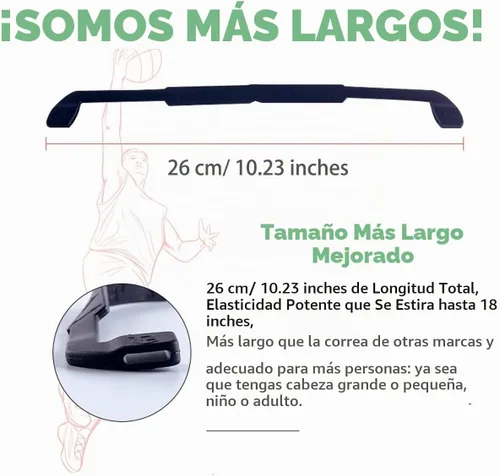 Vista 2 de Retenedores de gafas de la correa de las gafas, correa de gafas de silicona, correas elásticas antideslizantes para gafas de sol deportivas, 3