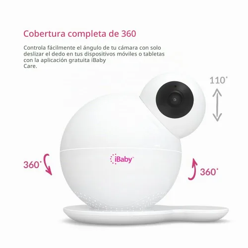 Vista 5 de Monitor de bebés digital M6S 1080P Full HD WiFi para iOS y Android