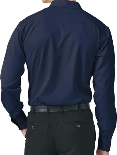 Vista 2 de H2H Camisas casuales de manga largacorta con botones para hombre