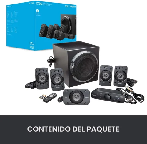 Vista 12 de Sistema de altavoces de sonido envolvente Logitech Z906 5.1 - Certificado THX, Dolby Digital y DTS Digital - Negro