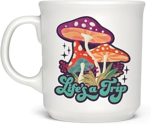 Vista 10 de Genuine Fred Taza de cerámica con texto en inglés "Say Anything", con texto en inglés "I LOVE GOSSIP", apta para lavavajillas
