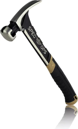 Vista 10 de Spec Ops Tools Martillo de Clavos, 16 oz, Garra Extractora, Cara Lisa, Agarre Absorbe Impactos, 3% Donado a Veteranos