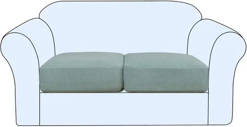 Vista 31 de Funda de cojín elástica para sofá, funda de asiento, funda de sofá de dos plazas, protector de elastano elástico para muebles para asiento (negro, 1)