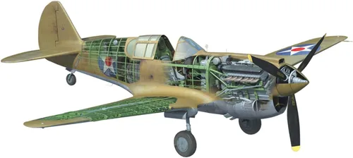 Vista 2 de Fighter 3D Puzzles Kits de modelos de plástico, escala 1/32 USAF P-40E Warhawk Fighter modelo, juguetes para adultos y regalo