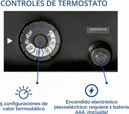 Vista 4 de Duluth Forge - Estufa de gas natural sin ventilación, 25,000 BTU, control T-Stat, acabado negro, modelo # QSN250T