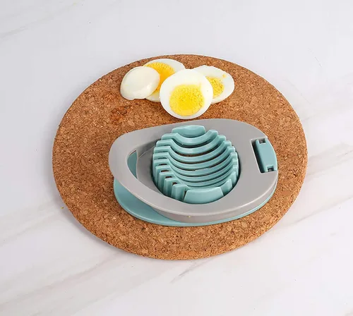Vista 6 de Cortador de huevos duros con alambre de acero inoxidable apto para lavavajillas (verde)