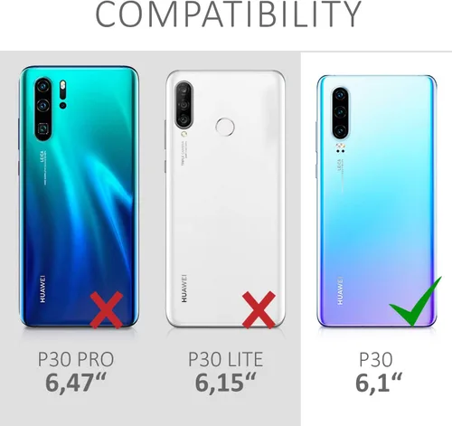 Vista 6 de kwmobile Funda compatible con Huawei P30 - Funda protectora de silicona TPU suave y delgada - Violeta burdeos