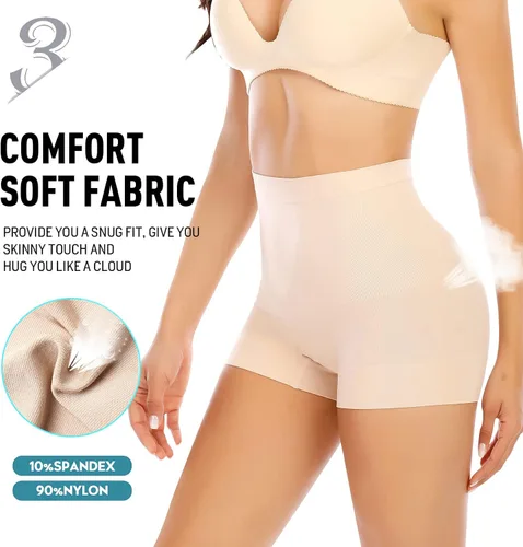 Vista 5 de Pantalones cortos moldeadores sin costuras para mujer, pantalones cortos deslizantes debajo del vestido, pantalones cortos moldeadores, ropa