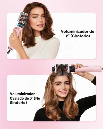 Vista 2 de Farery Hot Air Brush, One-Step Volumizer, Pink