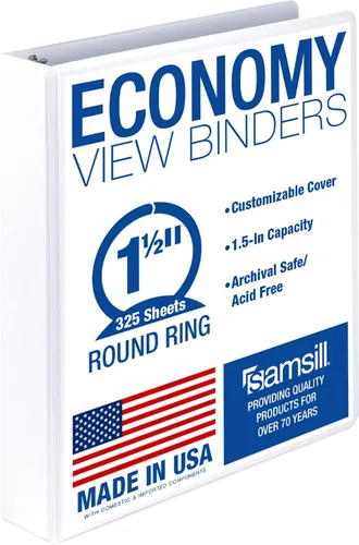 Vista 45 de Samsill Economy - Paquete de carpetas económicas de anillos redondos de 2 pulgadas de colores surtidos, carpeta de vista transparente