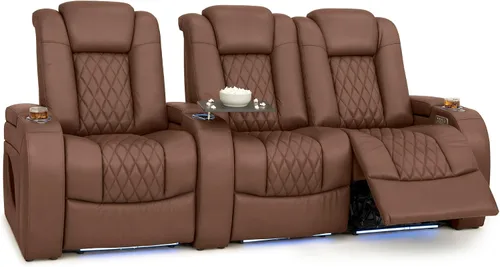 Vista 95 de Seatcraft Asientos de cine en casa Virtuoso LT Tawny Single reclinable Leonado