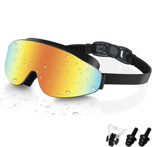 Vista 11 de Gafas de natación para niños, gafas de natación polarizadas para niños, visión amplia, antivaho sin fugas, gafas de natación para edades de 4 a 16