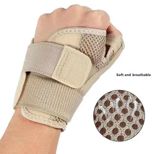 Vista 7 de Férula para el pulgar con muñequera, soporte para el pulgar para estabilizador de muñeca, mano, pulgar, se adapta tanto a la mano derecha izquierda