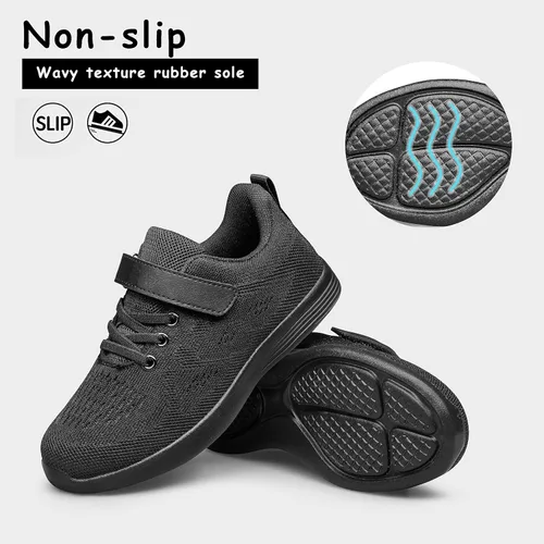 Vista 3 de YHOON Zapatos deportivos para niños y niñas, transpirables, atléticos, para correr, para niños pequeños, niños grandes