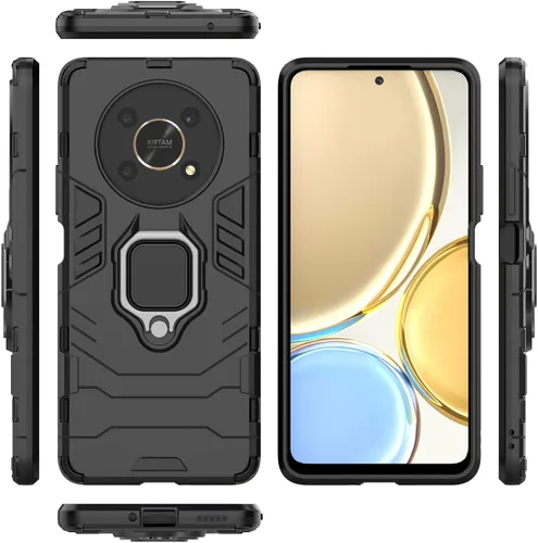 Vista 11 de Funda para Samsung Galaxy A04 4G, carcasa con soporte para Samsung SM-A045F/DS Galaxy A04 4G / SM-A045M/DS SM-A045F SM-A045M, color negro