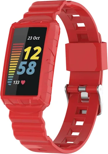 Vista 13 de AISPORTS Correa compatible con Fitbit Charge 6/5/4/3 con funda antigolpes, resistente a los impactos, con banda de repuesto de silicona para Fitbit