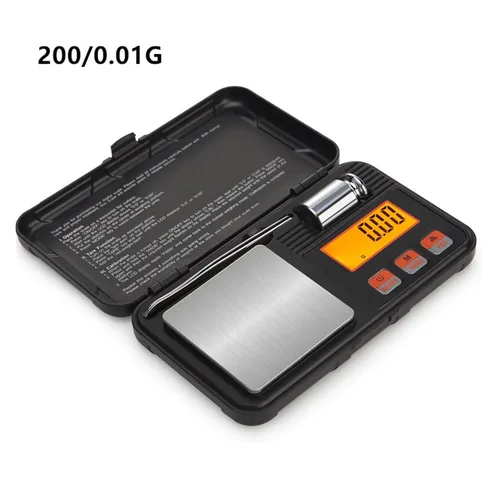 Vista 5 de 7.05 oz/0.00 oz 1.76 oz/0.00 oz Escala de bolsillo Mini escala digital Peso de calibración Escala electrónica Pantalla LCD retroiluminada de alta