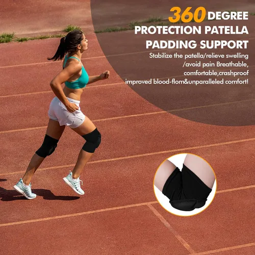 Vista 5 de Rodilleras protectoras, esponja gruesa antideslizante, rodilleras para mujer/hombre para voleibol, escalada en roca, ciclismo, baile, jardinería