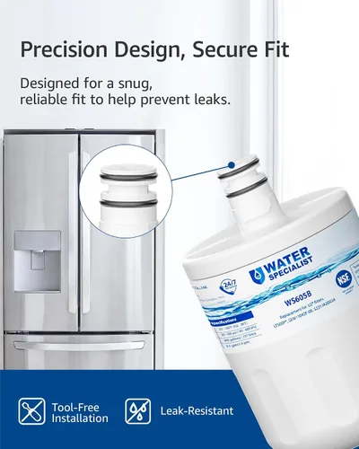 Vista 8 de Waterspecialist Filtro de agua para refrigerador 5231JA2002A, repuesto para LG® LT500P®, ADQ72910911, GEN11042FR-08, LFX25974ST, ADQ72910901