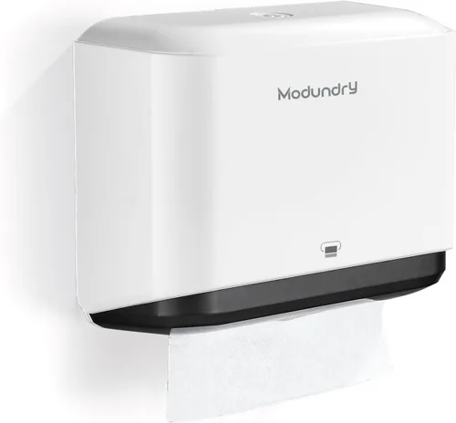 Vista 9 de Dispensadores de toallas de papel para montaje en pared: soporte para toallas de papel multidobladas en Z, instalación sin perforación, dispensador
