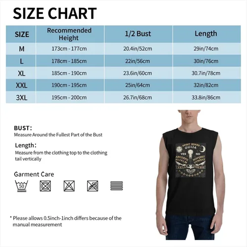 Vista 7 de Game Ouija Board Pattern Tank Tops Mans T-Shirt Sleeveless T-Shirt
