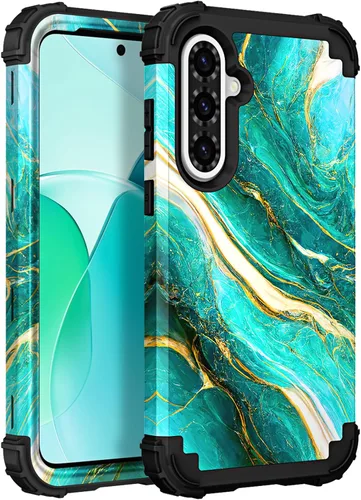 Vista 49 de Hocase Funda para Galaxy A37 5G, protección resistente a prueba de golpes, parachoques de goma de silicona suave+funda protectora híbrida