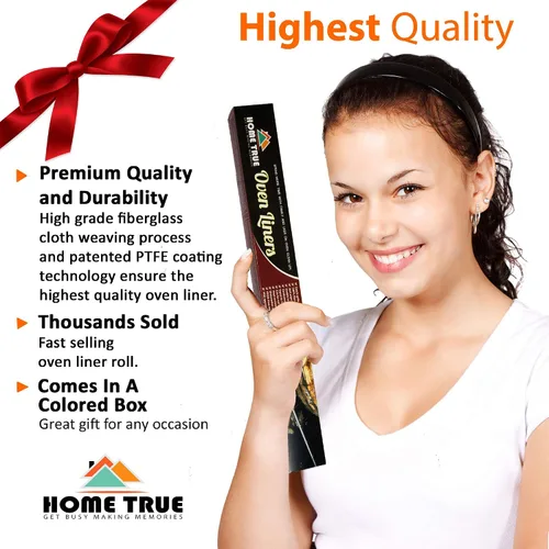 Vista 7 de Home True Ovenliner - Alfombrilla antiadherente para microondas, tostadora, color negro, 70 x 16.25 pulgadas