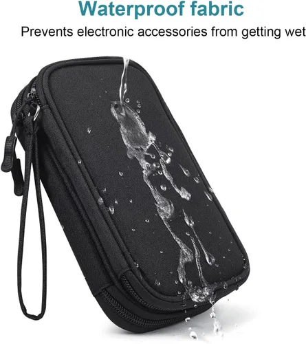 Vista 5 de Funda de transporte para accesorios electrónicos, bolsa organizadora de accesorios electrónicos, bolsa organizadora de cables de viaje, bolsa