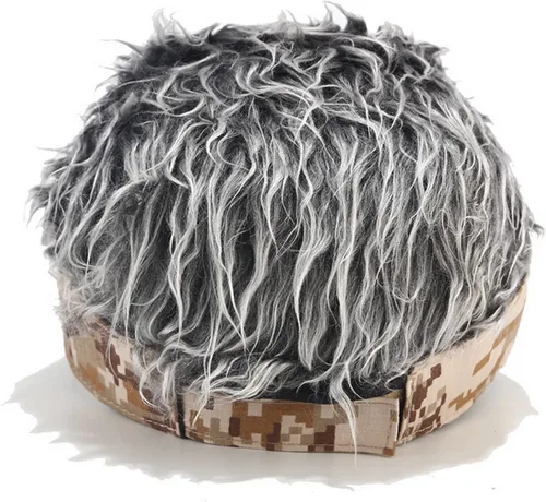 Vista 4 de Gorra de peluca para hombre, estilo hip hop, popular, camuflaje, gorra de béisbol, gorra de peluca ajustable