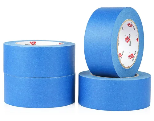 Vista 9 de BOMEI PACK Cinta de Pintor Azul de 2'', Cinta de Pintura de 2 pulgadas x 55 Yardas (220 Yardas Totales) 4 Rollos Cinta de Pintor Azul Cinta