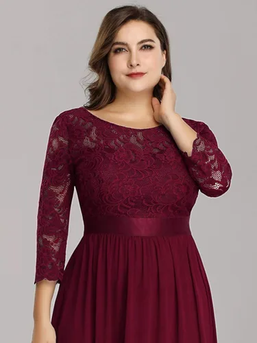 Vista 6 de Alisapan 7412 - Vestido largo de dama de honor para mujer