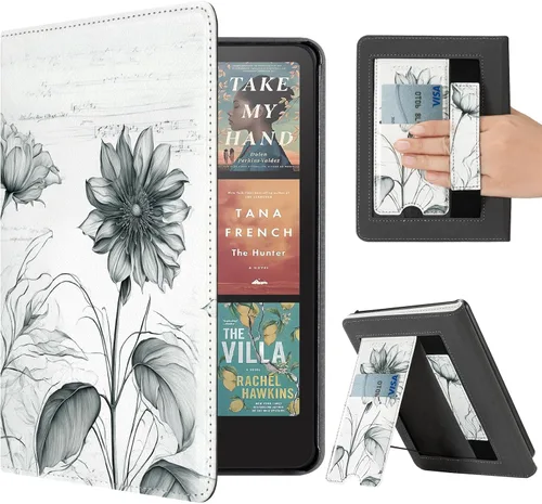 Vista 54 de CoBak Funda con soporte para Kindle Paperwhite - Funda de piel sintética duradera con función de apagado y encendido automático, ranura