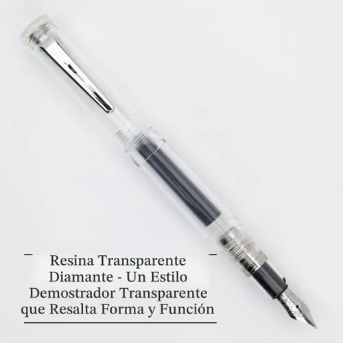 Vista 2 de Monteverde MVP - Pluma estilográfica Diamond Clear - Punta extrafina - Mini bolígrafo de bolsillo compacto y versátil - Punta JoWo fabricada