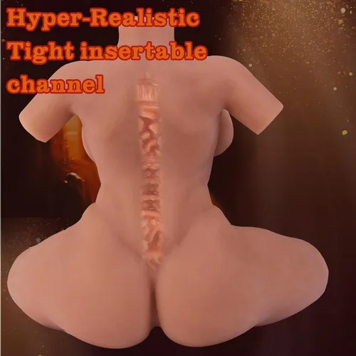 Vista 5 de 4.5 libras Unisex FUTA para hombres, pareja gay, muñeca sexual transexual para hombres con consolador flexible, pechos y anal, muñeca de torso