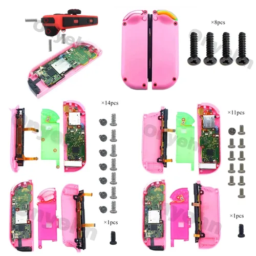 Vista 5 de Onyehn Full Screw Set with Spring Replacement Kit for Nintendo Switch Console,Left & Right Joy-Con Controller(Total 83pcs)